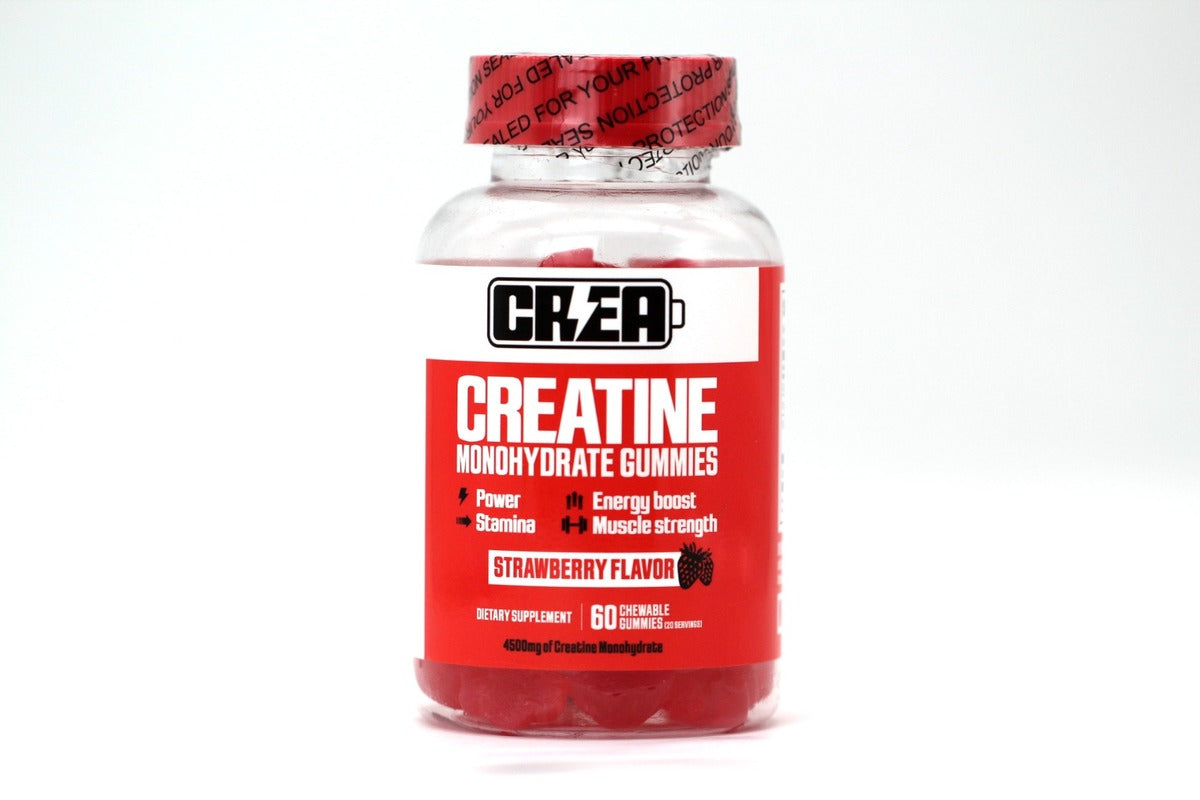 Creatine Gummies - 4500mg of Creatine, 60 Gummies, 20 Servings | Strawberry Flavor