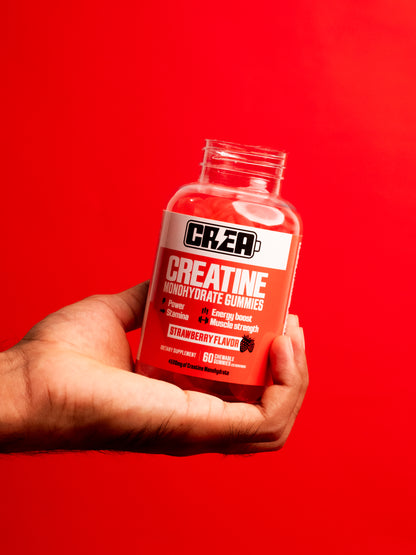 Creatine Gummies - 4500mg of Creatine, 60 Gummies, 20 Servings | Strawberry Flavor