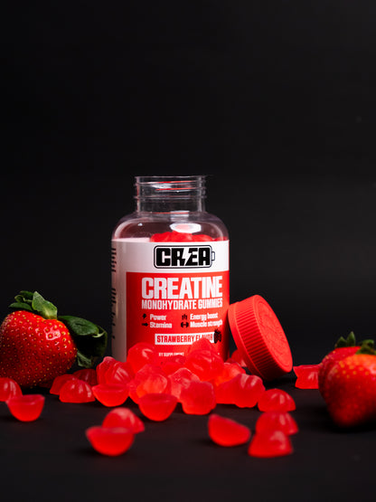 Creatine Gummies - 4500mg of Creatine, 60 Gummies, 20 Servings | Strawberry Flavor